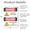 Signmission Moving Machinery Bilingual Danger Sign, Plastic, 7in W x 10in L, 2PK OS-2PACK-DS-P-710-VS-1453 - alternate 2